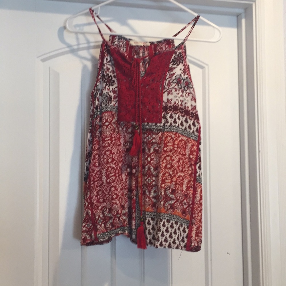 Tank top. crochet detailing and fun pattern